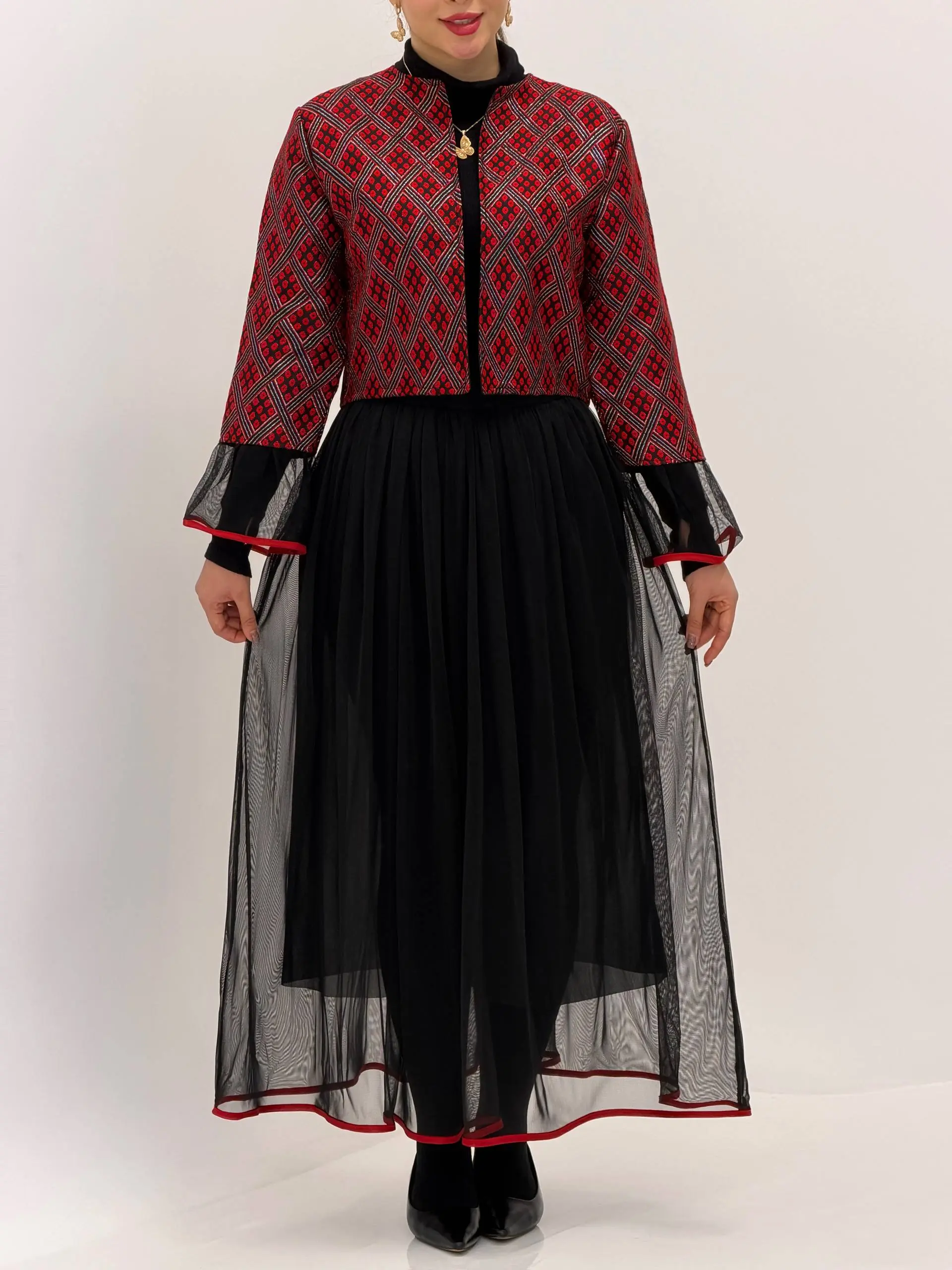 3860-کت و دامن گیلاس